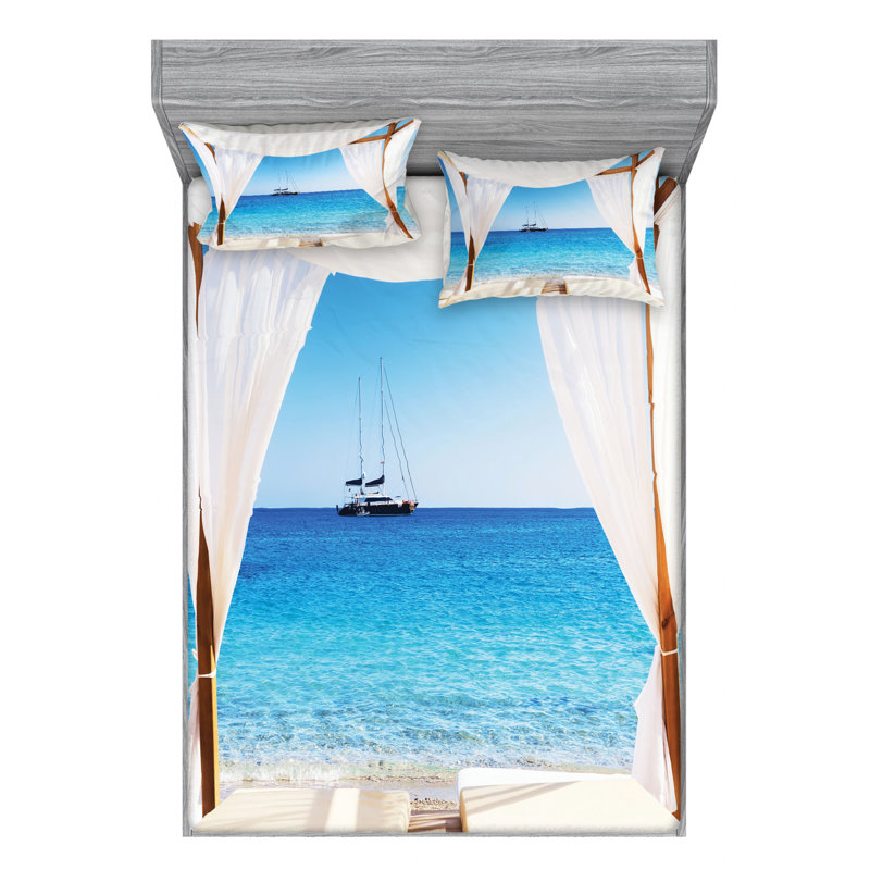 Microfiber Sheet Set, Queen Sheet Set with Fitted Sheet