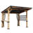 12 pi. L 10 pi. D Pavillon de jardin en bois massif avec toit en acier
