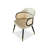 Black + White Solid back side Chair(Set of 2)