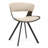 Hozaifa Upholstered Dining Chair With Curved Open-Back Design And Powder-Coated Iron Legs Twedt Collection-1117490820-1130399066