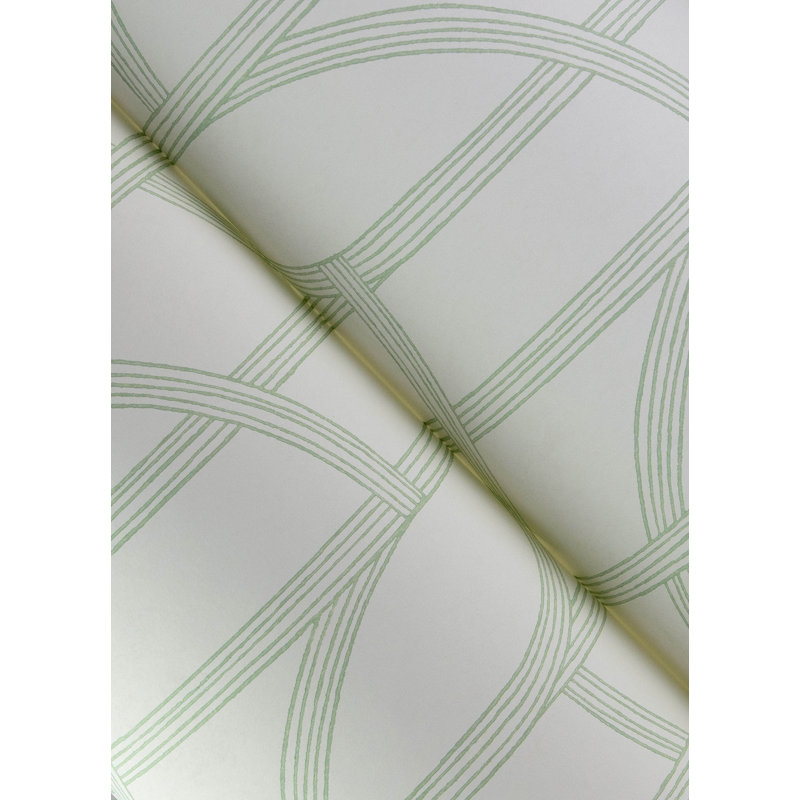 Salvo Curved Contours Wallpaper, Green