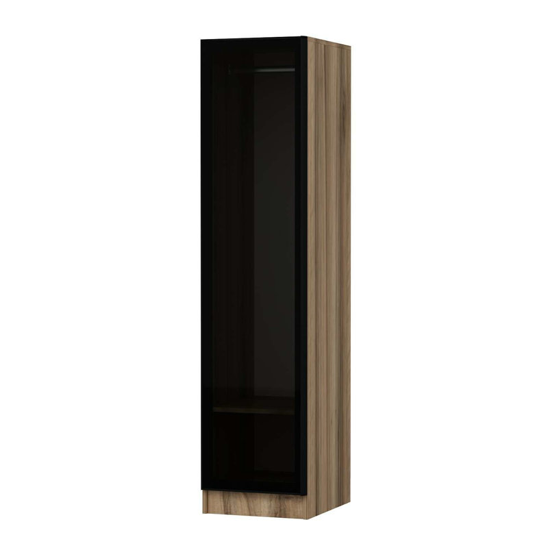 Elina Manufactured Wood Wardrobe, 190cm H x 45cm W x 52cm D, Black/Brown
