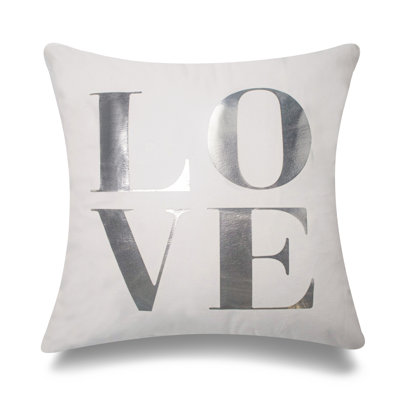 Gold&Silver Foil Print Throw Pillow