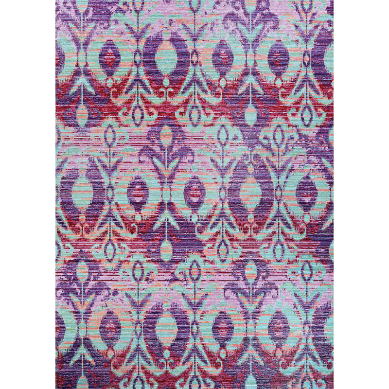 Tapis mauve pour l'intérieur et l'extérieur Mansel, Rectangle 5 pi 3 po x 7 pi 2 po