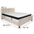 Aluino Button Tufted Platform Bed with Memory Foam Pocket Spring Mattress-129474196-129474199