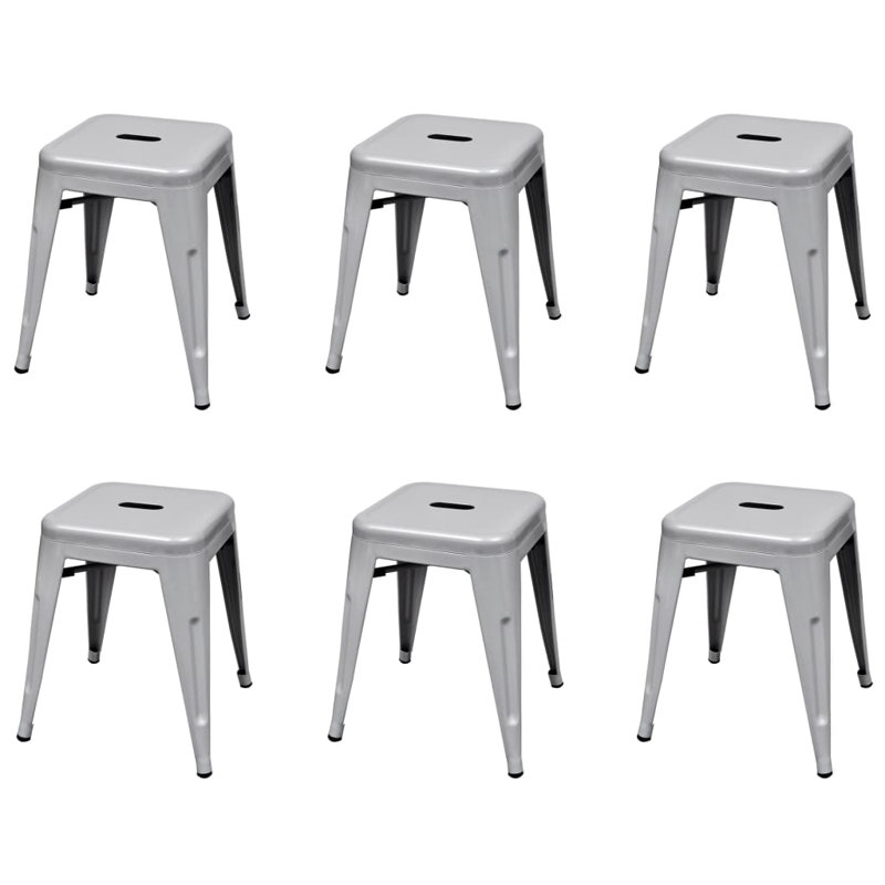 Humes Steel Accent Stool, Grey