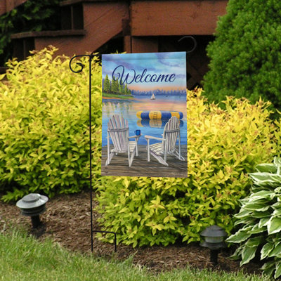 Waterfront Retreat Nautical Garden Flag