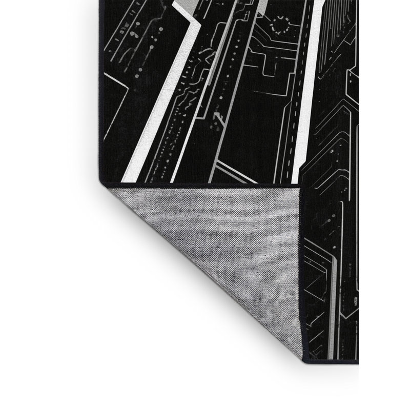 Tapis à motif abstrait Cyberpunk Chaplin Alley, 4 x 2