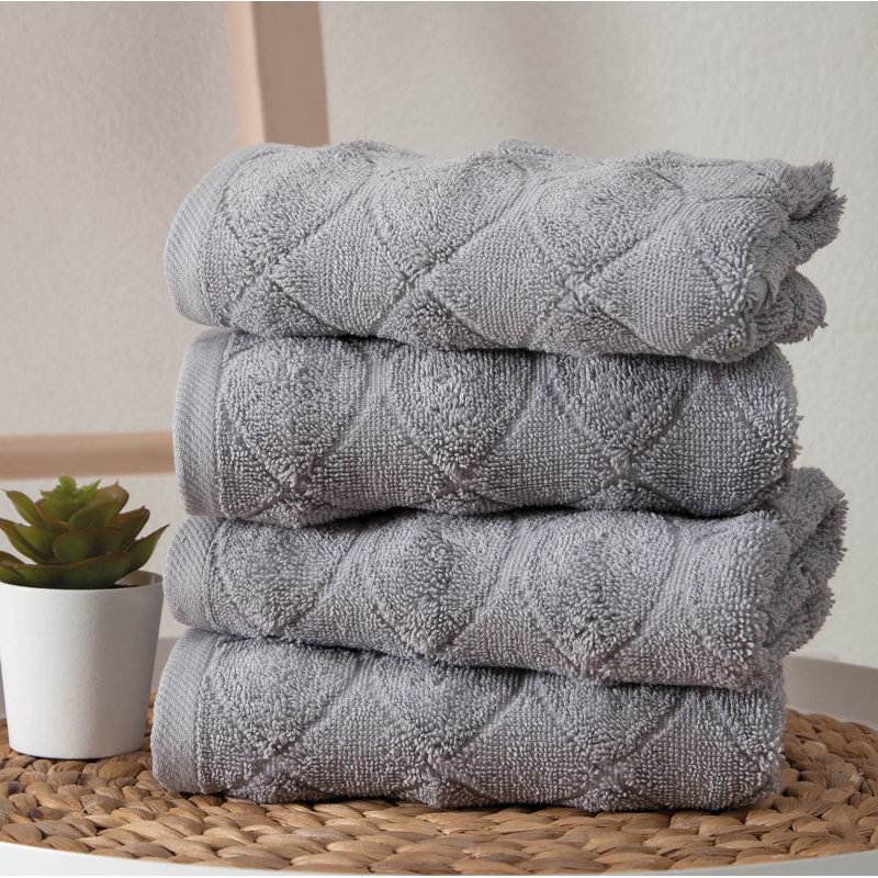 Ozgur   Midweight Jacquard Hand Towel, Gray