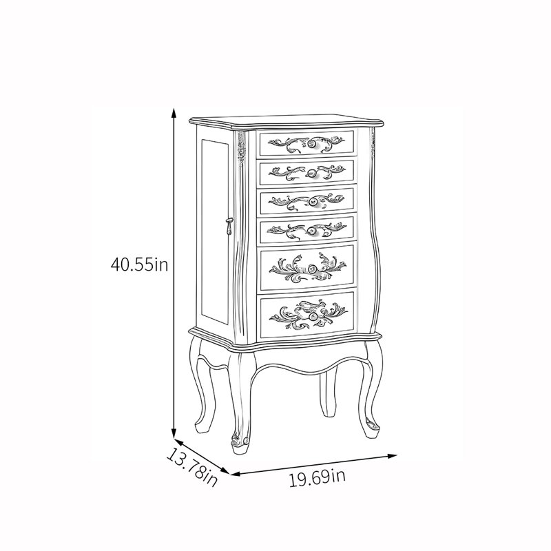 Élégante armoire décorative avec rangement pour bijoux
