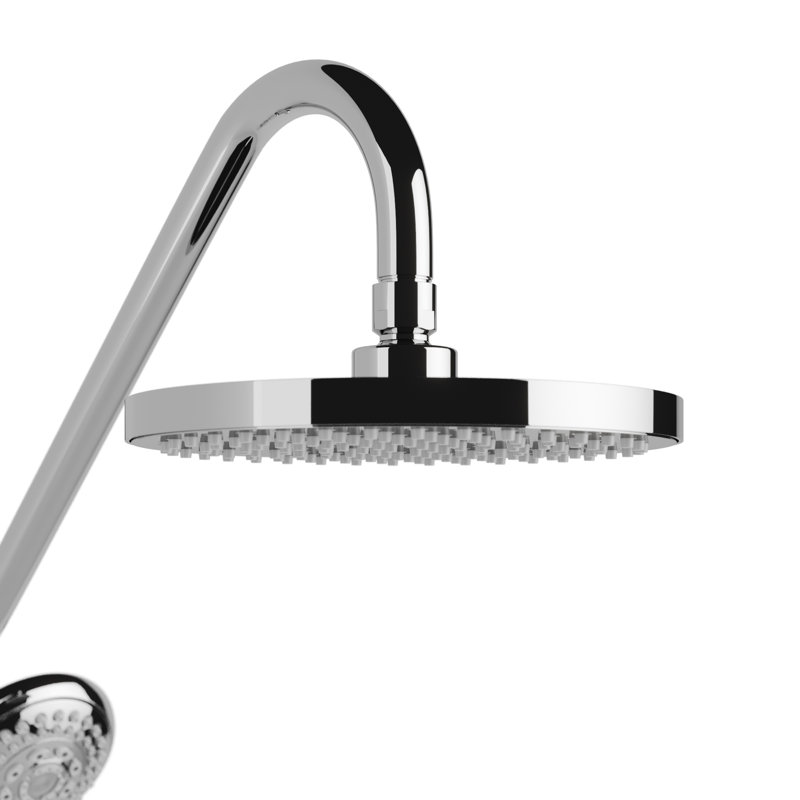 Chrome Adjustable Height Rain Shower System with Handheld
