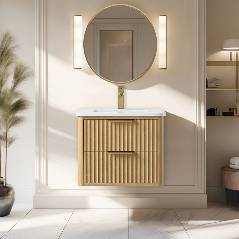 Ensemble de meuble-lavabo mural 24 po Westbury, Chêne ensoleillé, 24"