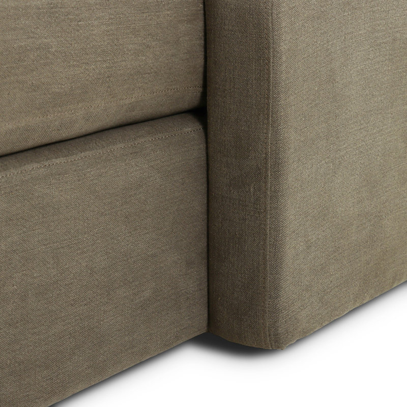 Aurelia Sectional, Broadway Olive Linen, Right Hand Facing