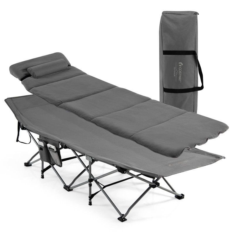 Cot, Grey/Brown/Blue