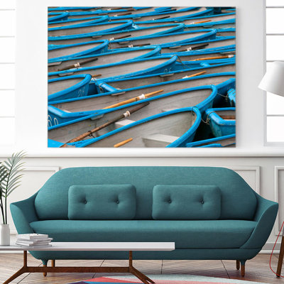 Cerulean Docks I On Canvas Print