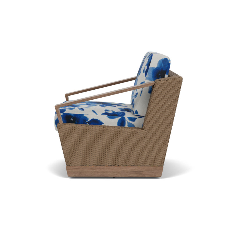 Outdoor Swivel Armchair, Watercolor Blossom Capri