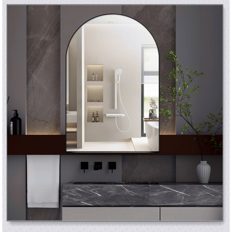 Armoire à pharmacie murale 30 po x 28 po avec miroir et 3 tablettes ouvertes, solution de rangement de salle de bain moderne
