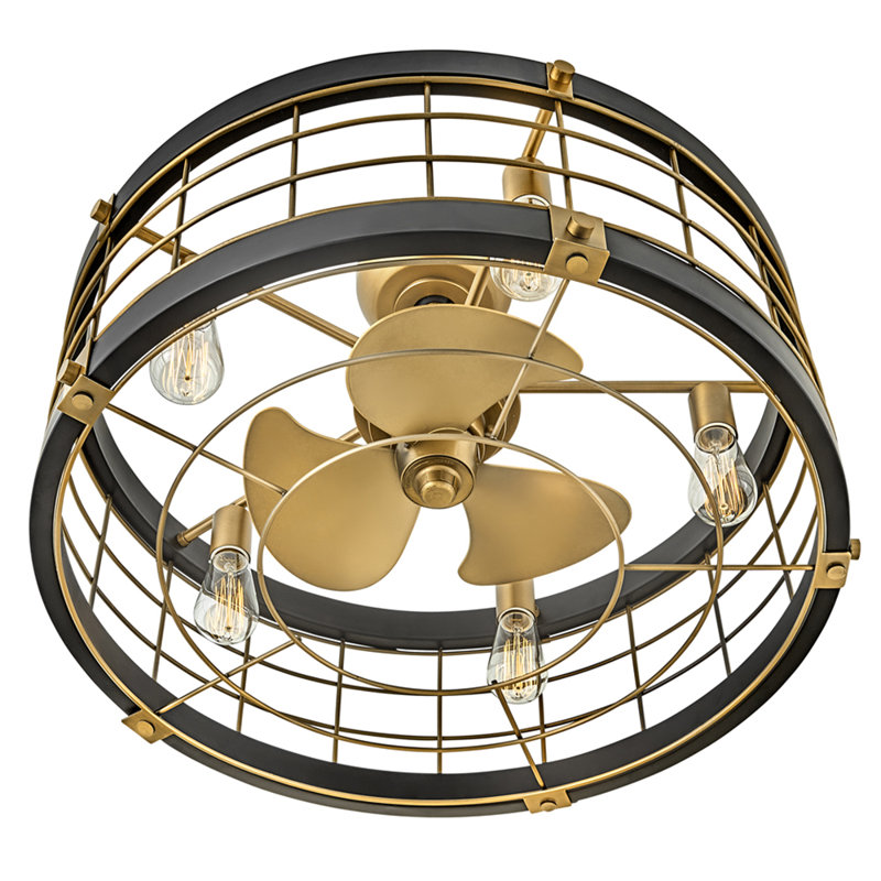 Hinkley Bryce LED Fandelier, Heritage Brass, Gold/Black, 27" H x 5.88" L x 7.7" W