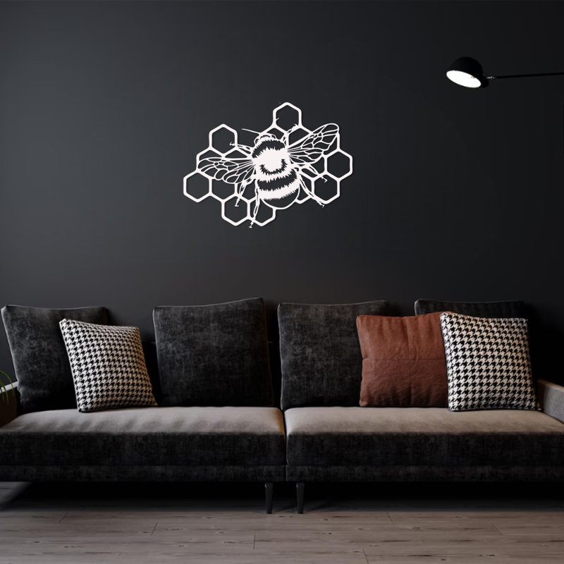 The Hive Keeper Wall Art, 24" H x 32.5" W x 1" D, Blanc