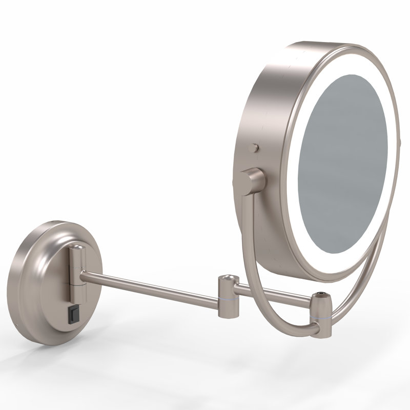 Miroir de maquillage lumineux à DEL, Argent