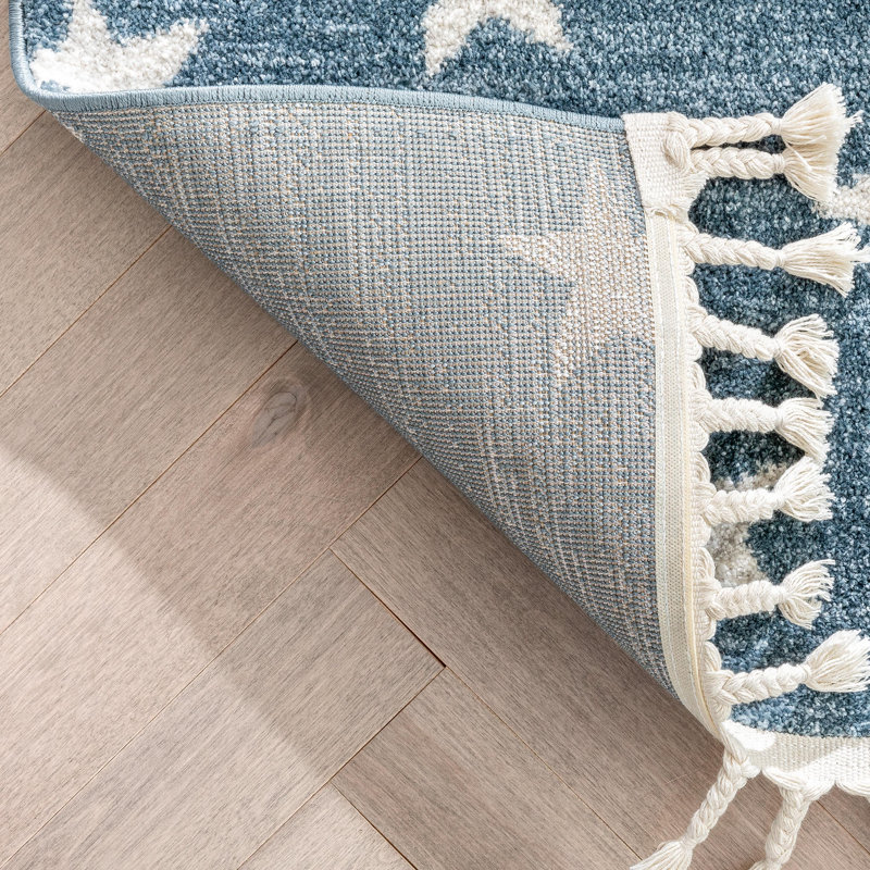 Kennedy Stars Blue Children's Rug, Rectangle 120 x 160cm