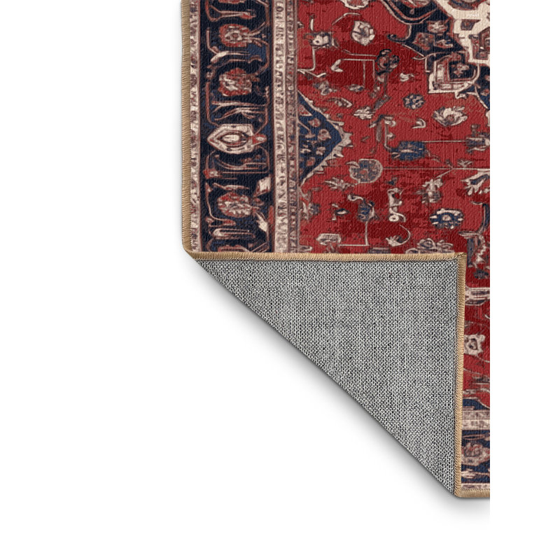 Tapis brun lavable à la machine, Rond 4 pi