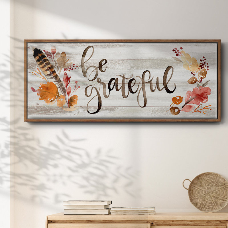 Grateful - toile encadrée, H 12 po x l 30 po