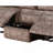 Zubaida Two Tone Chocolate Velvet Recliner Sofa W/USB Port & Drop Down Table
