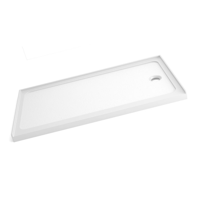 32" X 60" White Shower Base – Right Drain