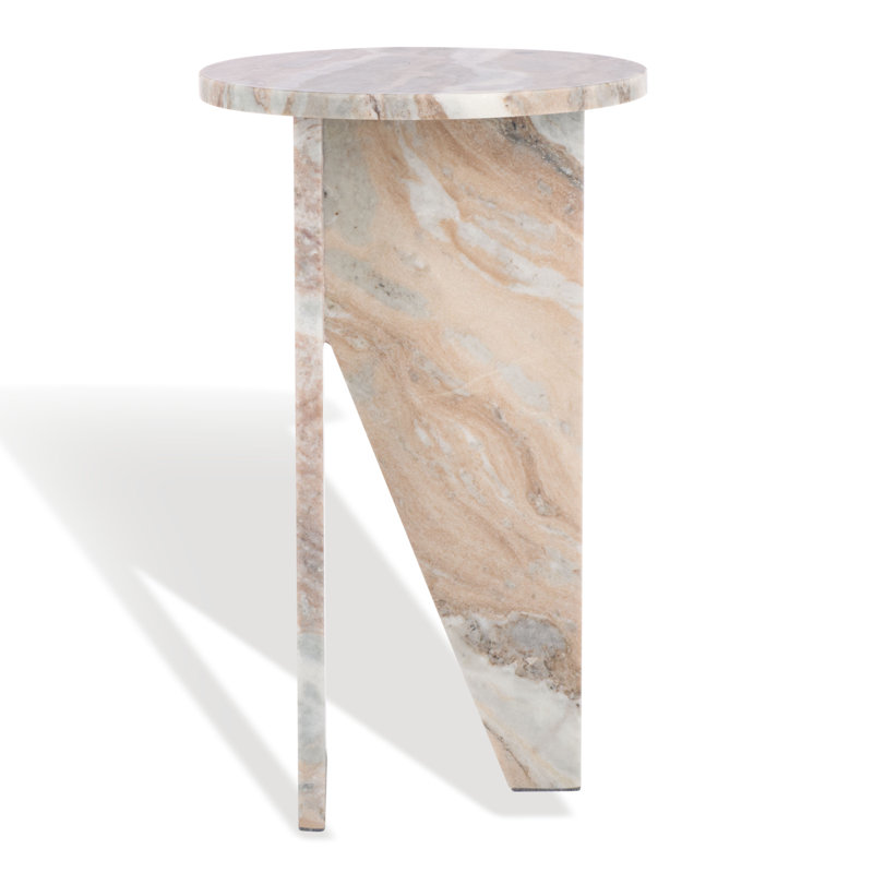 Devlin Marble Drink Table, Beige