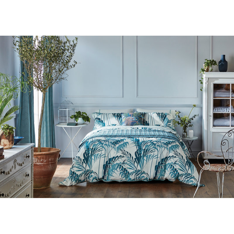 Palmhouse Cotton Duvet Cover Set, Double Duvet Cover + 2 Pillowcases