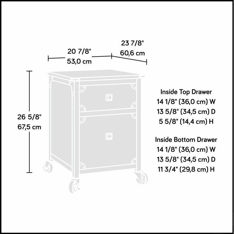 Caisson à dossiers coulissant avec tiroirs verrouillables pour un rangement de bureau sécuritaire et organisé