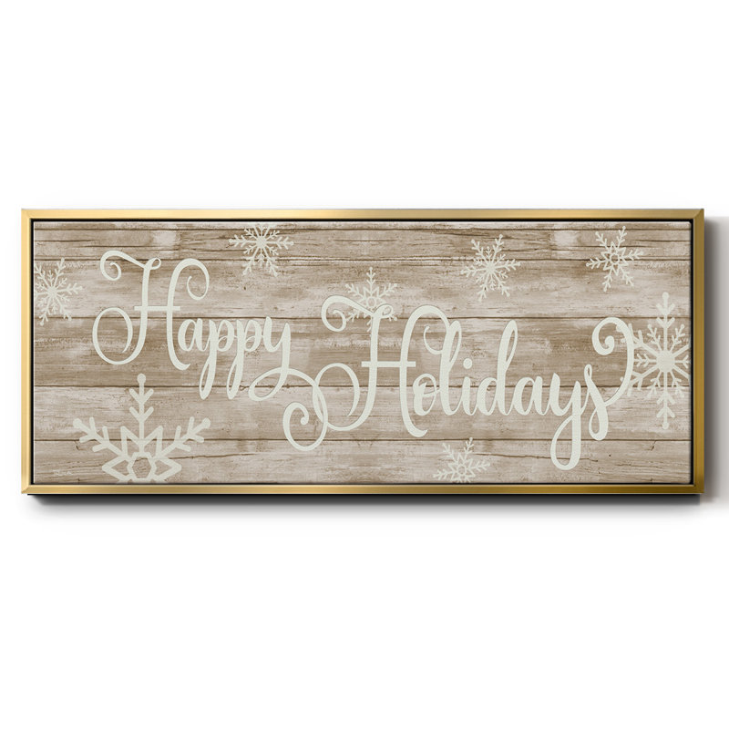 Happy Holidays- Framed Canvas