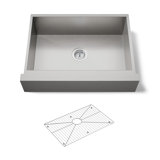 Vault Under-Mount Single-Bowl Kitchen Sink, Stainless Steel with Shortened Apron-Front for 30" Cabinet