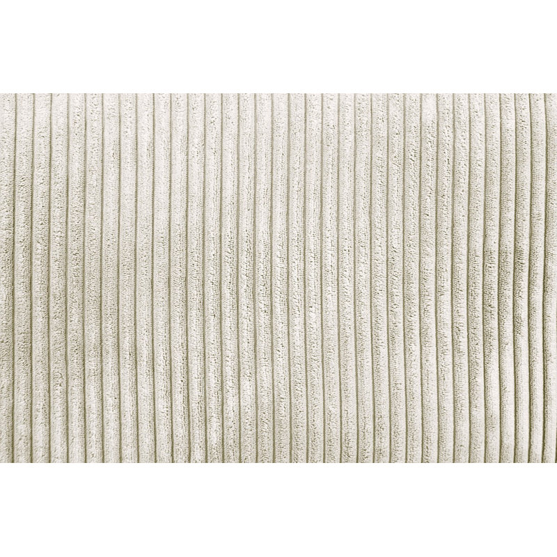 3-Piece Sectional Set W/ Ottoman, Ivory Corduroy