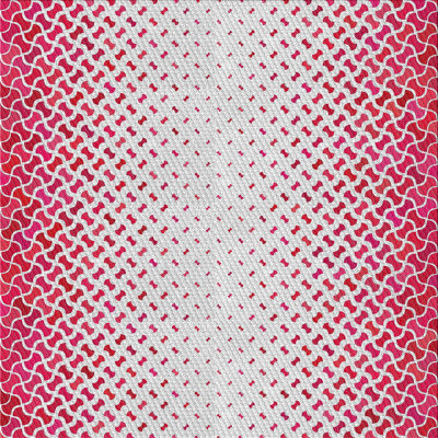 Tapis rose/zone grise à motifs