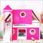 Lit mezzanine simple avec glissoire, tente rose et tour pour enfants - Design amusant et fonctionnel