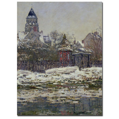 «The Church at Vetheuil, 1879» par Claude Monet, reproduction d'art sur toile
