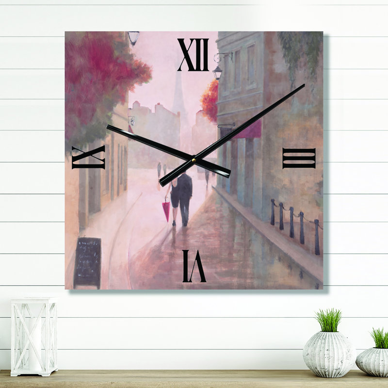 Horloge murale Paris Romance Couples II - Traditional, Grand