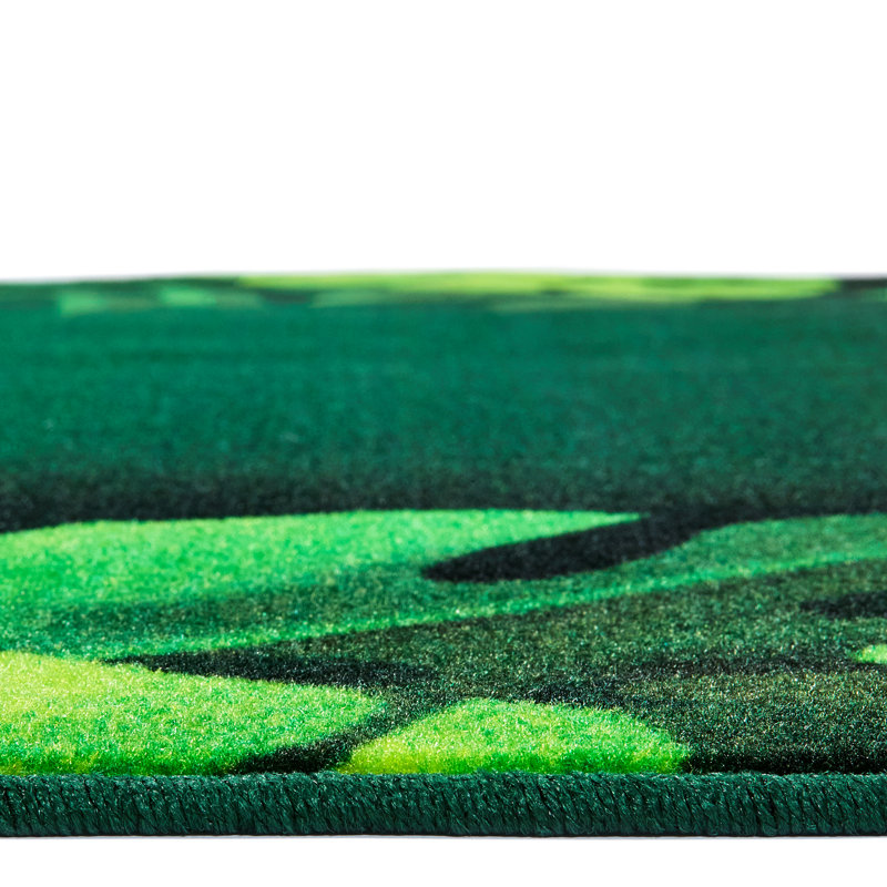 Tapis touffeté vert / noir Pixel Perfect, Rectangle 4 pi x 6 pi