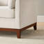 Chaise d'appoint en chenille avec pieds en bois d'hévéa massif-125004289