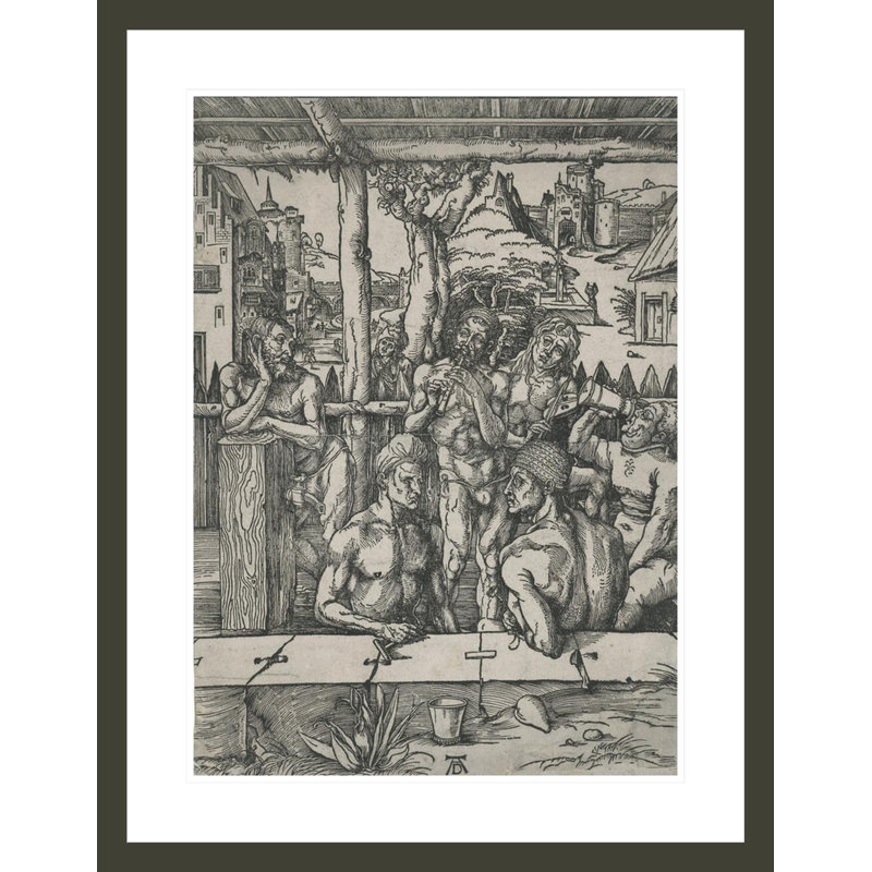 «Das Mannerbad» par Albrecht Dürer, H 29,5 po x l 22,89 po
