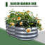  2pack 2x2x1ft Galvanized Raised Garden Bed, Planter Boxes Outdoor Round Metal Garden Beds For Planting Vegetables Flowers Herbs Silver