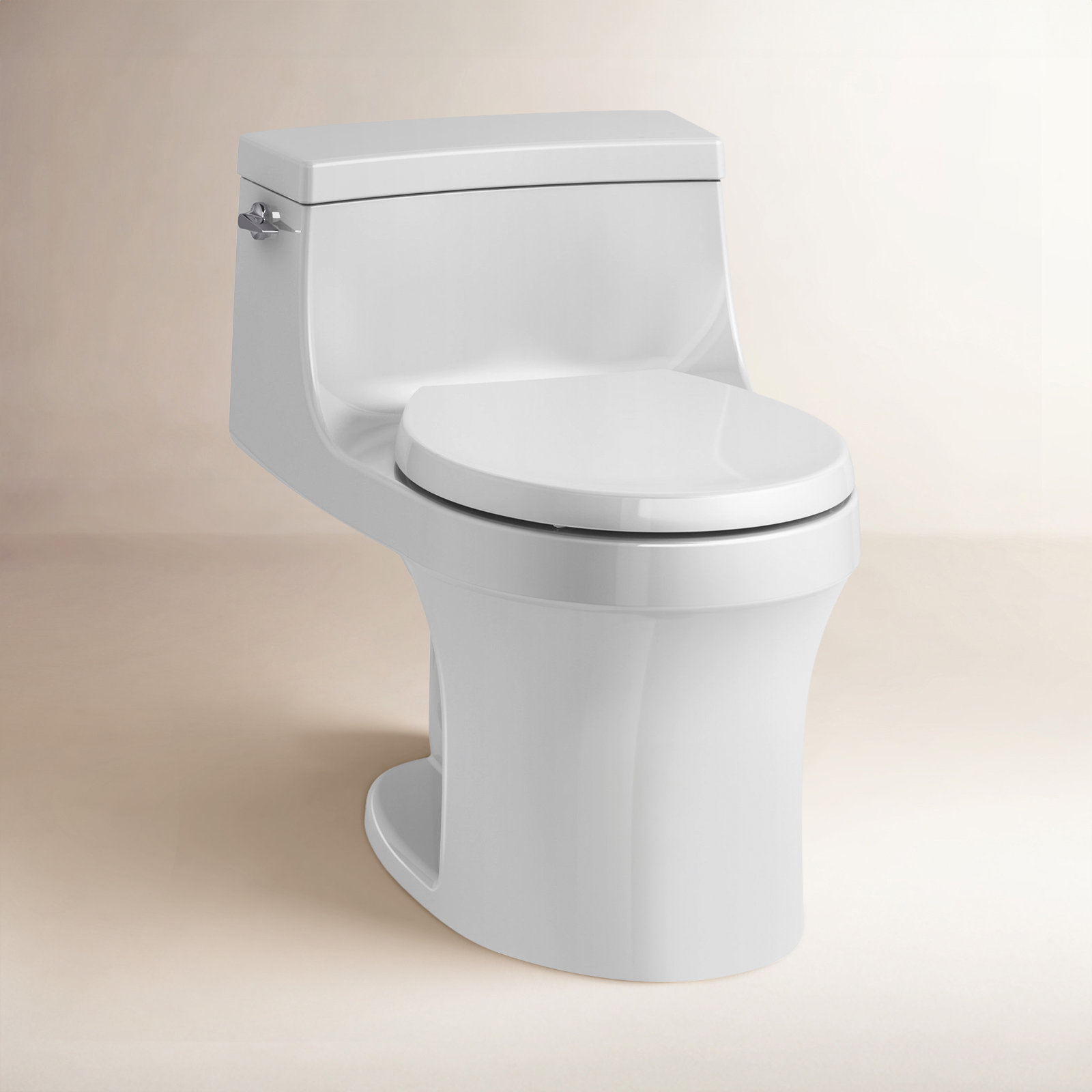 San Souci 1-Piece Round Toilet, White
