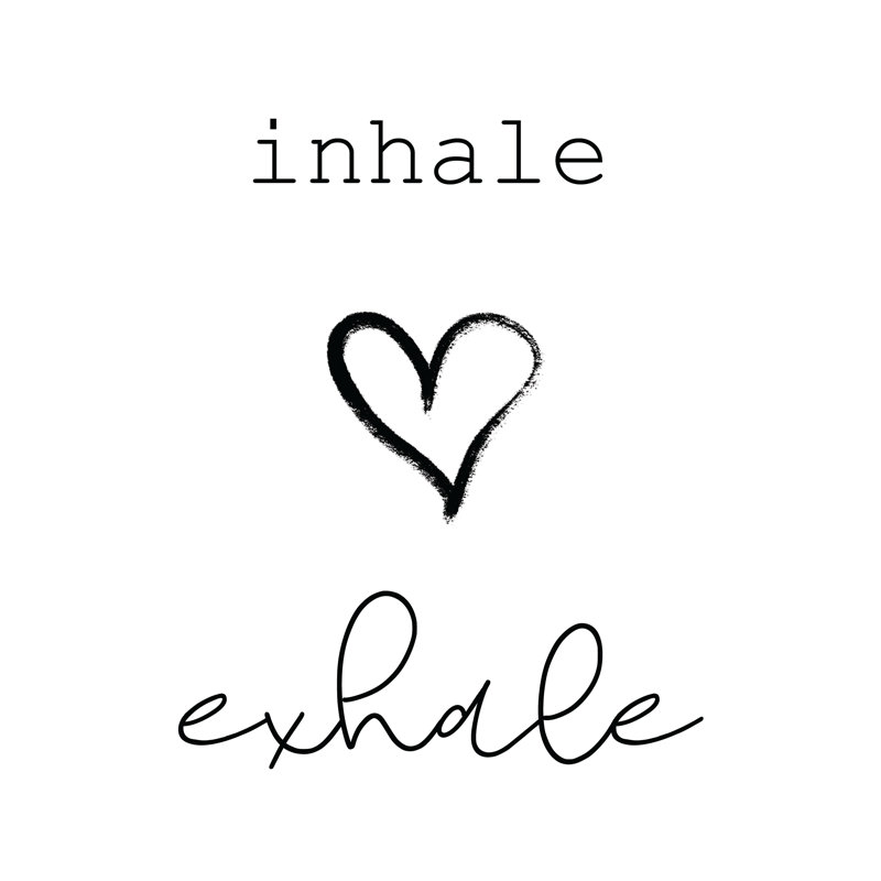Inhale Exhale - Wrapped Canvas Print, 51cm H x 51cm W x 3.8cm D