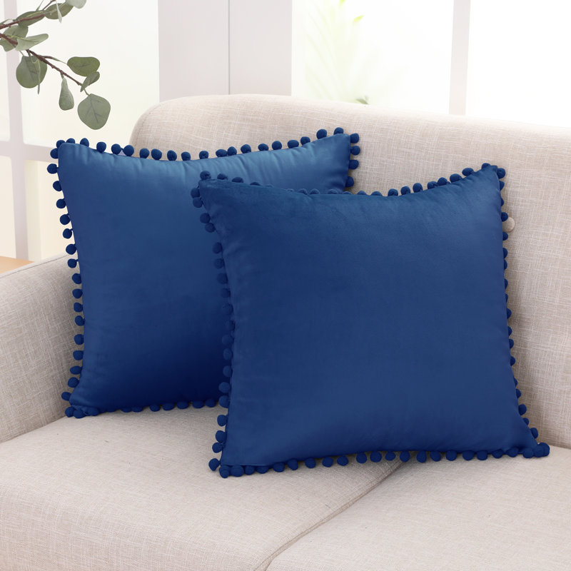 Knowles Square Cushion Cover, 46cm H x 46cm W x 1cm D, Navy