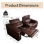 Canapé inclinable électrique avec console de rangement et ports USB