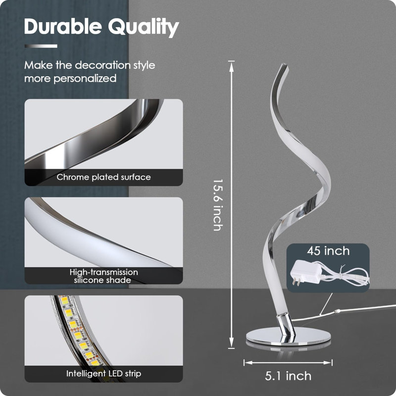 Modern Spiral Bedside Lamp