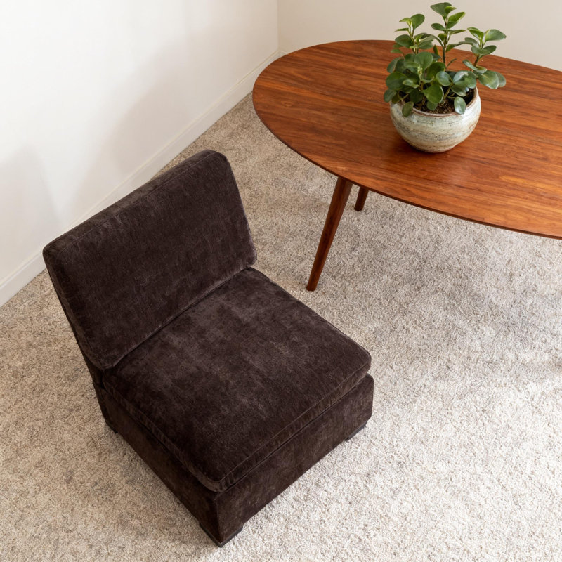 Chaise sans accoudoirs Modern, Marron foncé