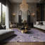Tapis mauve soyeux et moelleux-100856414